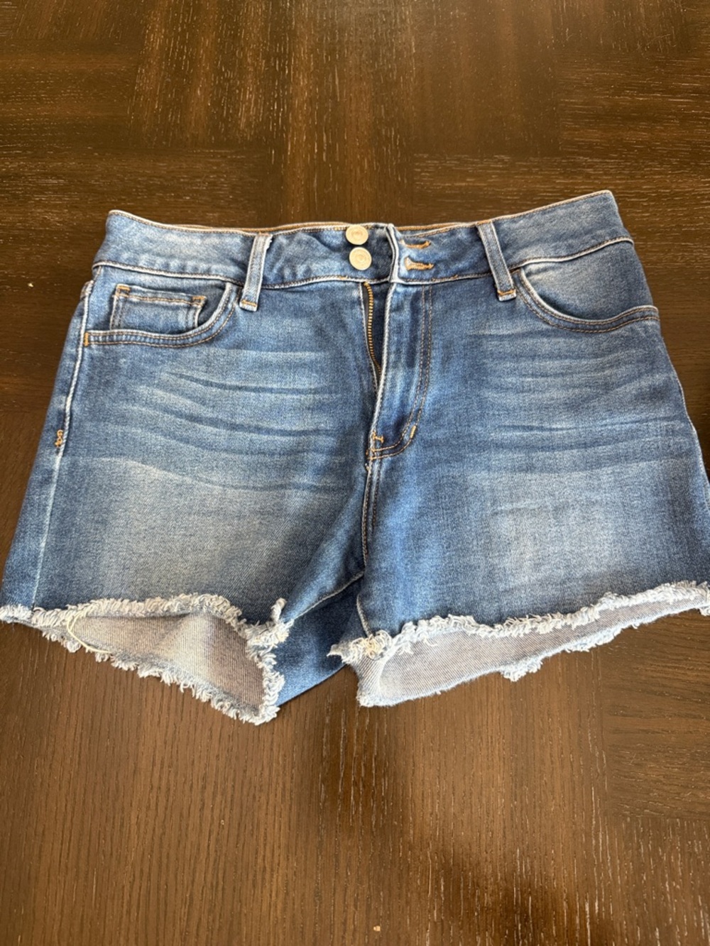 Just Black Distressed Blue Denim Cutoff Shorts